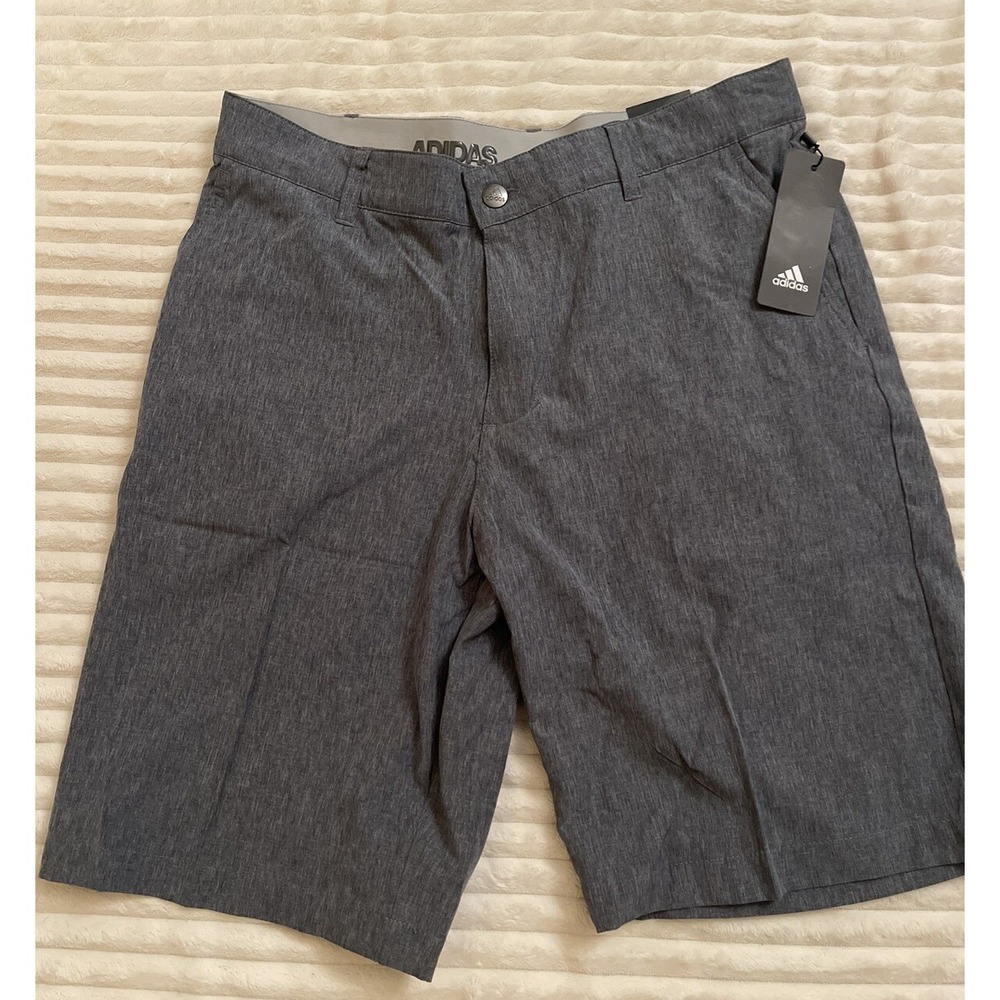 Adidas 365 Performance Shorts Mens Size 32 Grey Heather Woven Stretch New